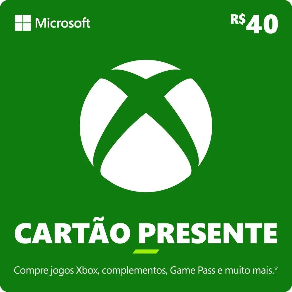 Xbox - Cartão Presente Digital R$40